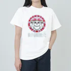 チキン南蛮のオリジナルグッズ売り場の白色小型髭犬シリーズ　ス◯バ風シュナちゃん Heavyweight T-Shirt