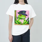 Louvreの帽子のカエルくん ヘビーウェイトTシャツ