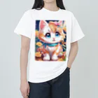 GoldCatのキャラ猫 ヘビーウェイトTシャツ