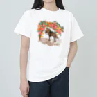 poniponiの花々のトンネル ヘビーウェイトTシャツ
