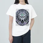 ZZRR12の月光の守護者、狼の紋章 ヘビーウェイトTシャツ