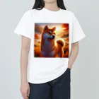 ANTARESの夕方の黄昏　柴犬 ヘビーウェイトTシャツ