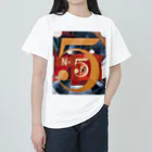 パブリックドメインさんのチャールズ・デムス charles demuth No5 金のNo.5 ヘビーウェイトTシャツ