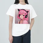 プリンゴブリンのネコミミピンクさん Heavyweight T-Shirt