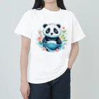 waterpandaの水中のパンダ ヘビーウェイトTシャツ