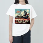 NAOKI_canonのゴリラのThank you！（赤い車①） ヘビーウェイトTシャツ