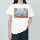 広東もなグッズのトロピカル色鉛筆画グッズ ヘビーウェイトTシャツ