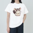 もふっとチンチラ🐭のおねだりチンチラ ヘビーウェイトTシャツ