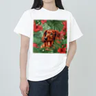 Duckshund LOVEのトロピカルダックス ヘビーウェイトTシャツ