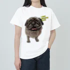 channel 41度の美味しいご飯大好きパグさん ヘビーウェイトTシャツ