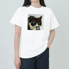 silomalo-の渋い猫 ヘビーウェイトTシャツ