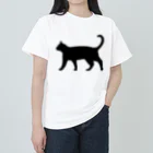 Teatime ティータイムの黒猫は見ていた　ねこ Heavyweight T-Shirt