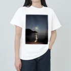 ego-designの月夜と海 Heavyweight T-Shirt