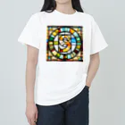 alphabet stained glassのstained glass S ヘビーウェイトTシャツ