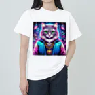 AIフォトSHOPのイケ猫DJ ヘビーウェイトTシャツ