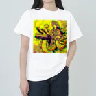 moon_takuanの観世音菩薩と龍「Kanzeon Bodhisattva and dragon」 ヘビーウェイトTシャツ