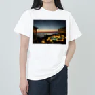 ウエディング♡カップルグッズの南国のサンセットビュー Heavyweight T-Shirt