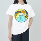 aloha_world_in_circleのjapan mount Fuji rainbow Heavyweight T-Shirt