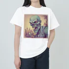 saitou1x4のホラー　ゾンビ１ ヘビーウェイトTシャツ