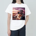 AQUAMETAVERSEのサングラスをかけた、かわいい犬 Marsa 106 Heavyweight T-Shirt