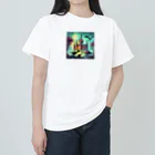 marian_baseの恐竜と城 Heavyweight T-Shirt