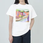 decnaの川沿いの街並み Heavyweight T-Shirt