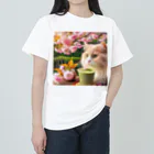 猫と紡ぐ物語の春の訪れを告げる桜満開 Heavyweight T-Shirt