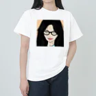 みつまめこshopのメガネ美人 Heavyweight T-Shirt