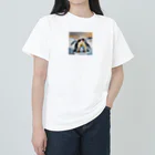 akipen76の恋の相手に必死に求愛しているペンギン ヘビーウェイトTシャツ