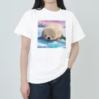 hono想(そう)イタグレ日記の氷の上で寝ます ヘビーウェイトTシャツ