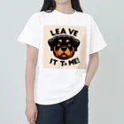 keikei5の力強い表情を見せるロットワイラー🐾 ヘビーウェイトTシャツ