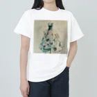 Chi3の透明感あるフローラルドレスのスケッチ Heavyweight T-Shirt