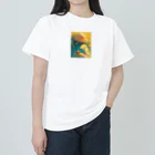 AQUAMETAVERSEの昼寝　なでしこ1478 ヘビーウェイトTシャツ