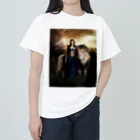 SWQAの女性とライオン ヘビーウェイトTシャツ