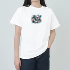momonekokoの艶やかな世界で踊る蝶 ヘビーウェイトTシャツ