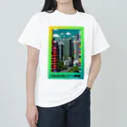 Chop Storeのビルが立ち並ぶ街並み Heavyweight T-Shirt