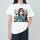 BURABOの魅力的な美少女がNISAで投資 ヘビーウェイトTシャツ