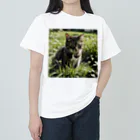 安達聖也の草むらの猫 Heavyweight T-Shirt