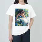 AQUAMETAVERSEの寝ぼけ顔　なでしこ1478 ヘビーウェイトTシャツ