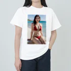 kamakirin011のAI美女の水着姿 002 Heavyweight T-Shirt