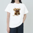 AI妖怪大図鑑の食パン妖怪　パンデミミック（背景なしver.服） ヘビーウェイトTシャツ