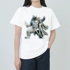 e-lily32のBEARと戦士　B ヘビーウェイトTシャツ