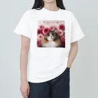 Y m @Y's shopの猫とダリア ヘビーウェイトTシャツ