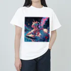 monokurobubuのユニコーンガール ヘビーウェイトTシャツ