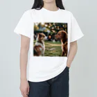 金太郎の見つめ合う犬 Heavyweight T-Shirt