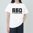 QUQU_WORKSの660軽カーライフ 軽自動車 ブラック ヘビーウェイトTシャツ