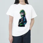 DRILLERのサイバーパンク　緑髪 ヘビーウェイトTシャツ