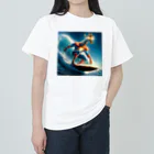 アニマルxスポーツグッズ「アニマル・ヒーローズ」の『波乗りキリンMUSASHI - サーフアドベンチャー』グッズ Heavyweight T-Shirt