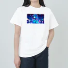 DesignColorsのネオンカラーな夜の少女 Heavyweight T-Shirt