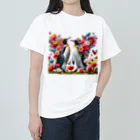 zenjoyのフラワーペンギン Heavyweight T-Shirt